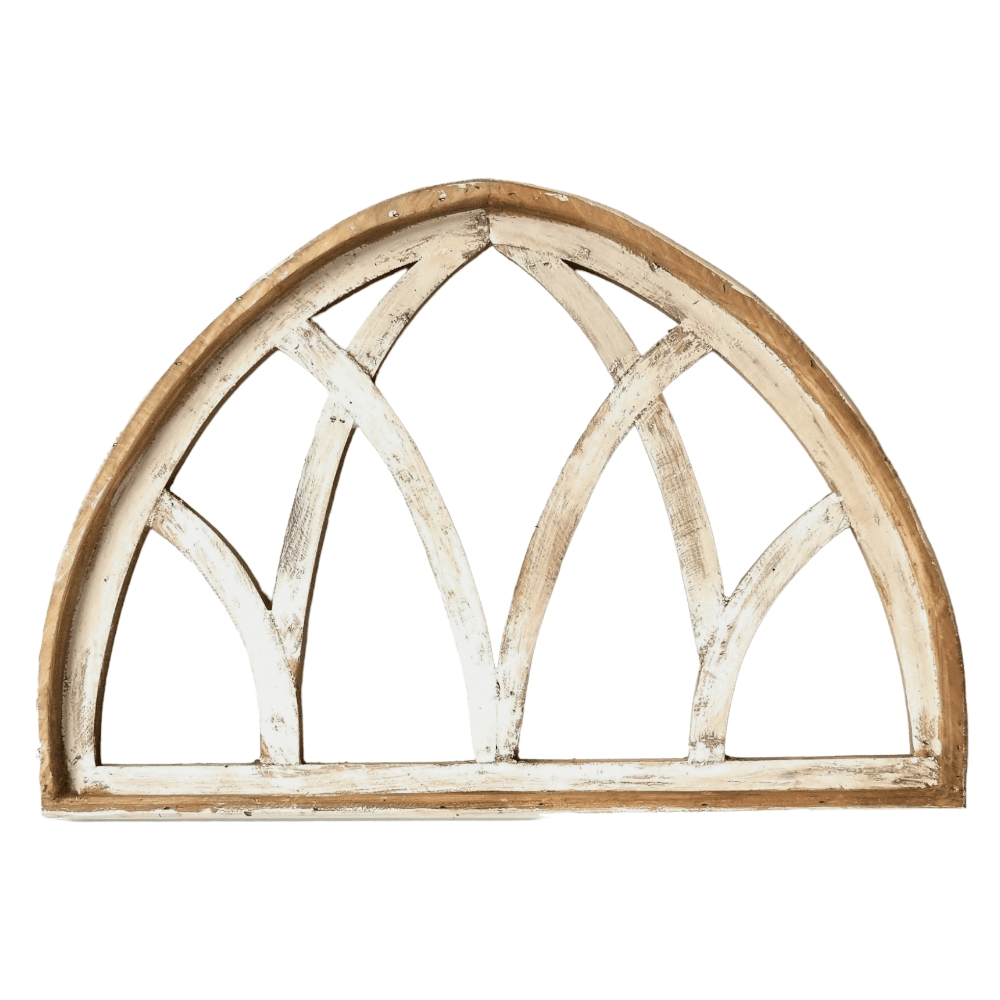 Farmhouse Half Moon Wooden Wall Window Arch -2 Sizes- Wood Cathedral Window Mountain Ridge - Ranch Junkie Mercantile LLC